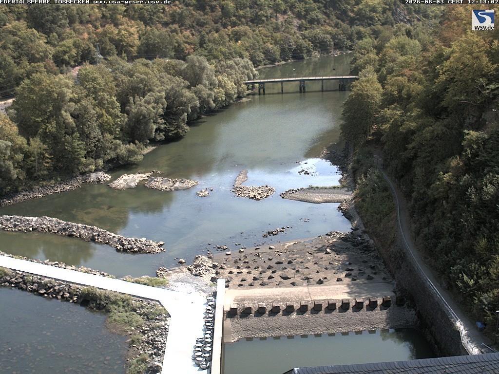 Archiv Foto Edertalsperre: Webcam Tosbecken