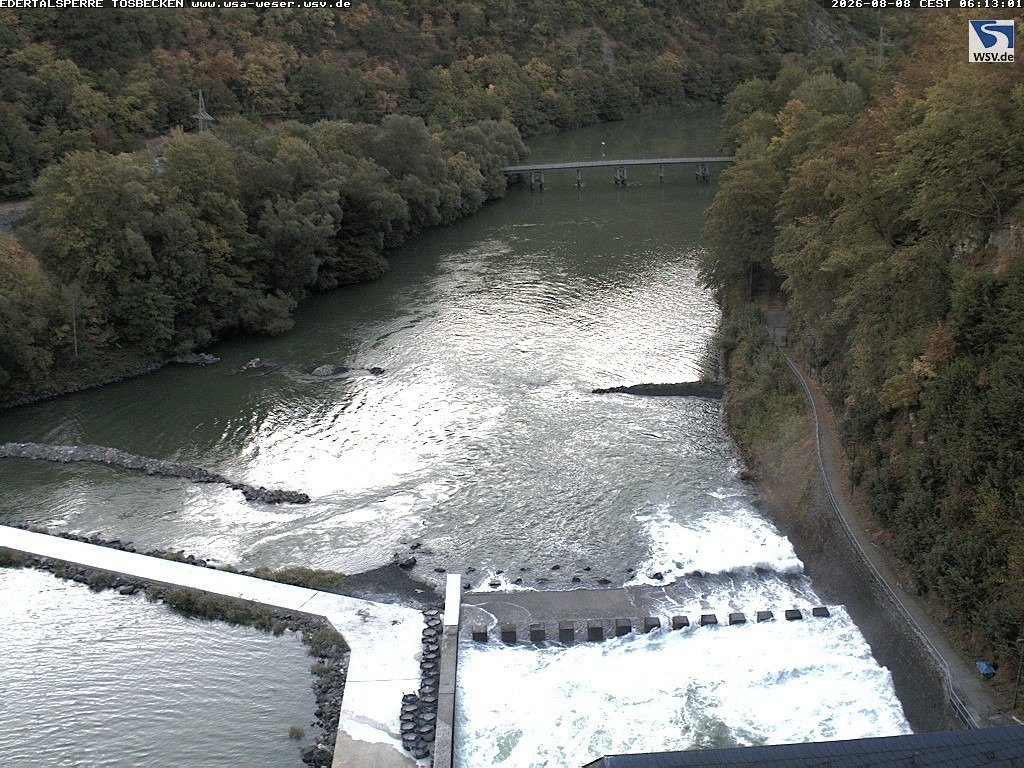 Archived image Webcam Lake Eder: Catch Basin