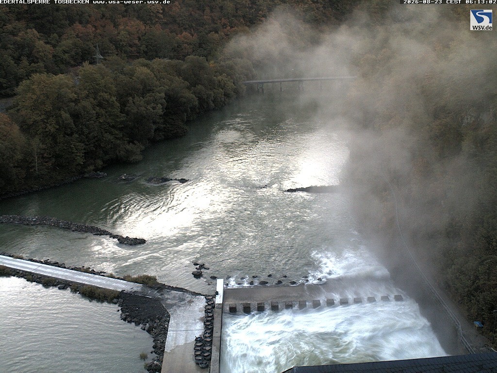 Archiv Foto Edertalsperre: Webcam Tosbecken