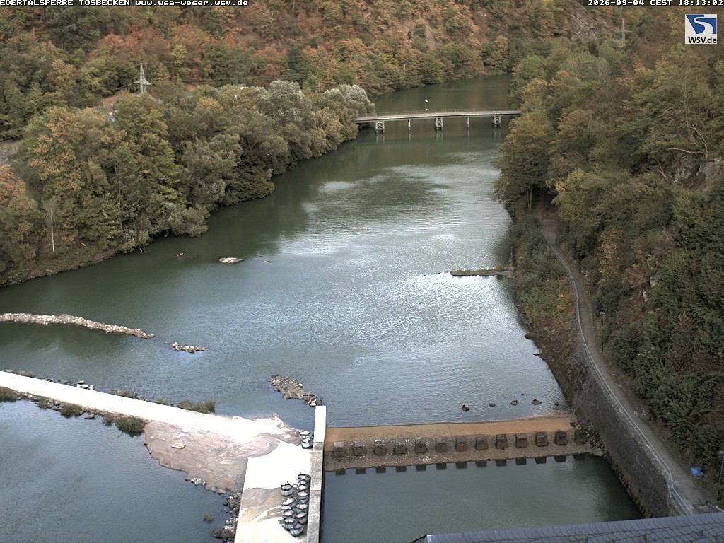 Archived image Webcam Lake Eder: Catch Basin