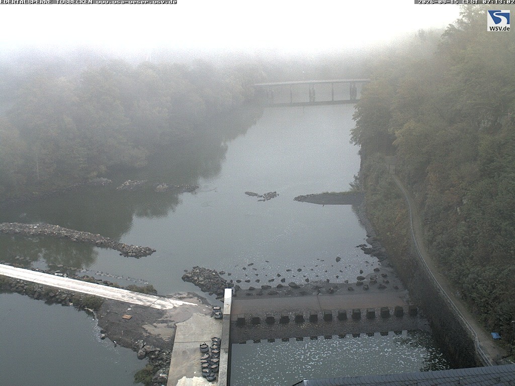 Archived image Webcam Lake Eder: Catch Basin