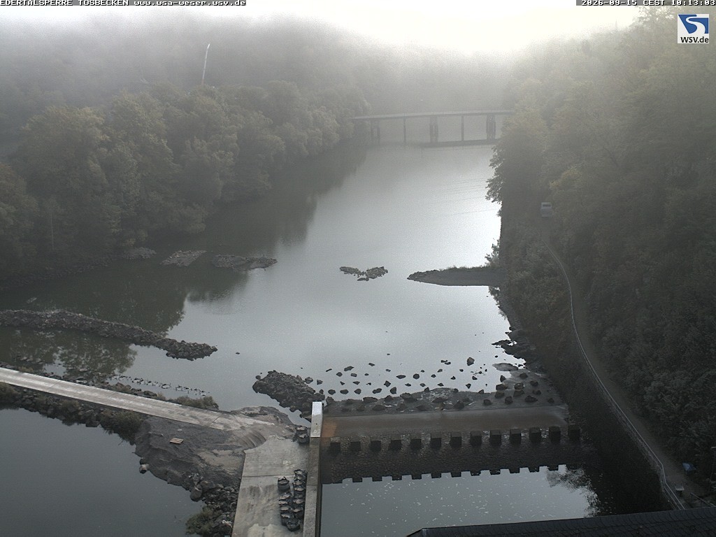 Archived image Webcam Lake Eder: Catch Basin