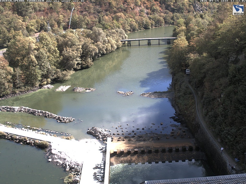 Archived image Webcam Lake Eder: Catch Basin