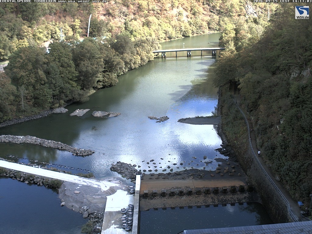 Archived image Webcam Lake Eder: Catch Basin