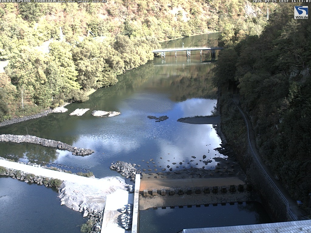 Archived image Webcam Lake Eder: Catch Basin