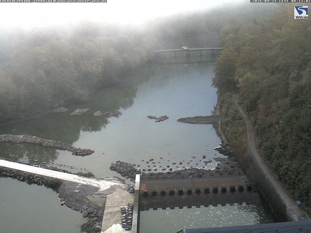 Archiv Foto Edertalsperre: Webcam Tosbecken