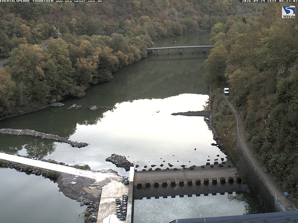 Archiv Foto Edertalsperre: Webcam Tosbecken