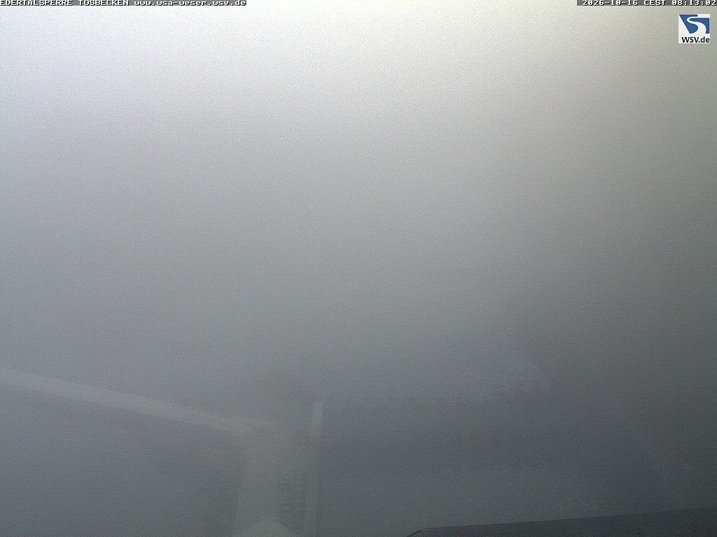 Archiv Foto Edertalsperre: Webcam Tosbecken