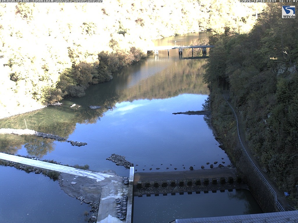 Archiv Foto Edertalsperre: Webcam Tosbecken