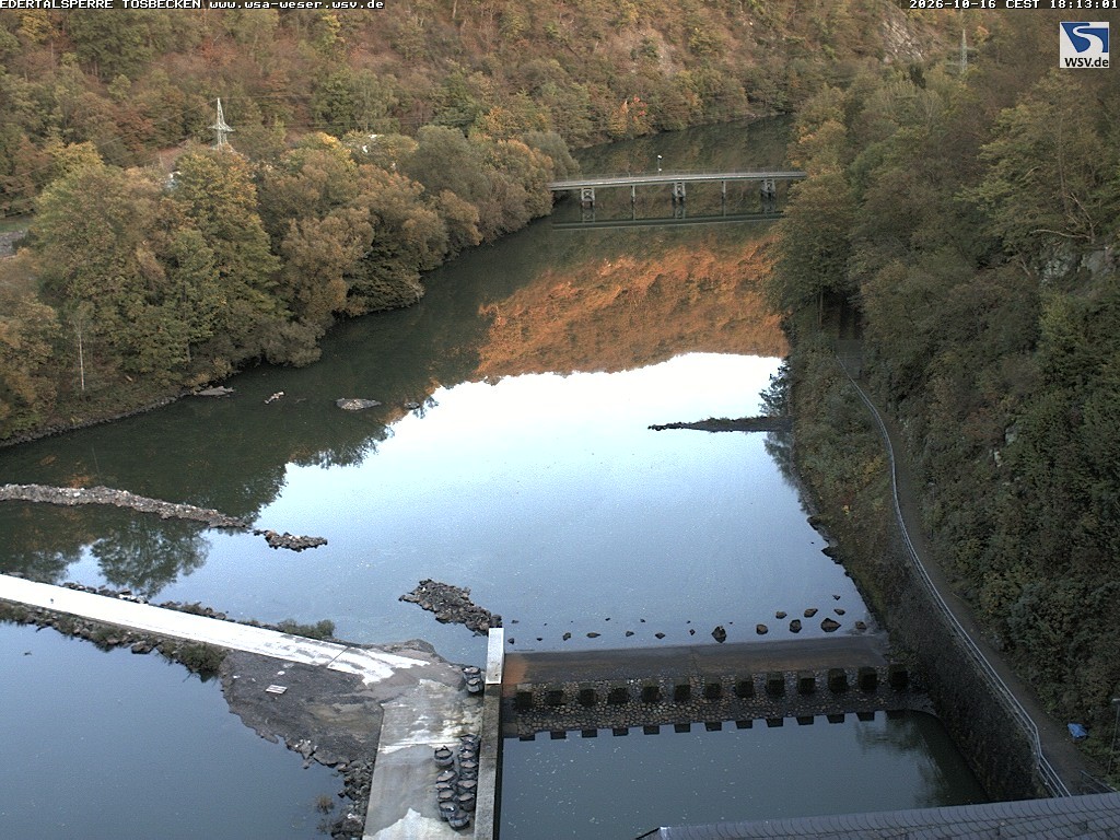 Archiv Foto Edertalsperre: Webcam Tosbecken