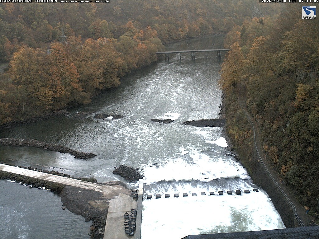 Archiv Foto Edertalsperre: Webcam Tosbecken