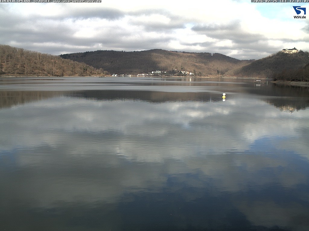 Archived image Webcam Lake Eder: View from Dam