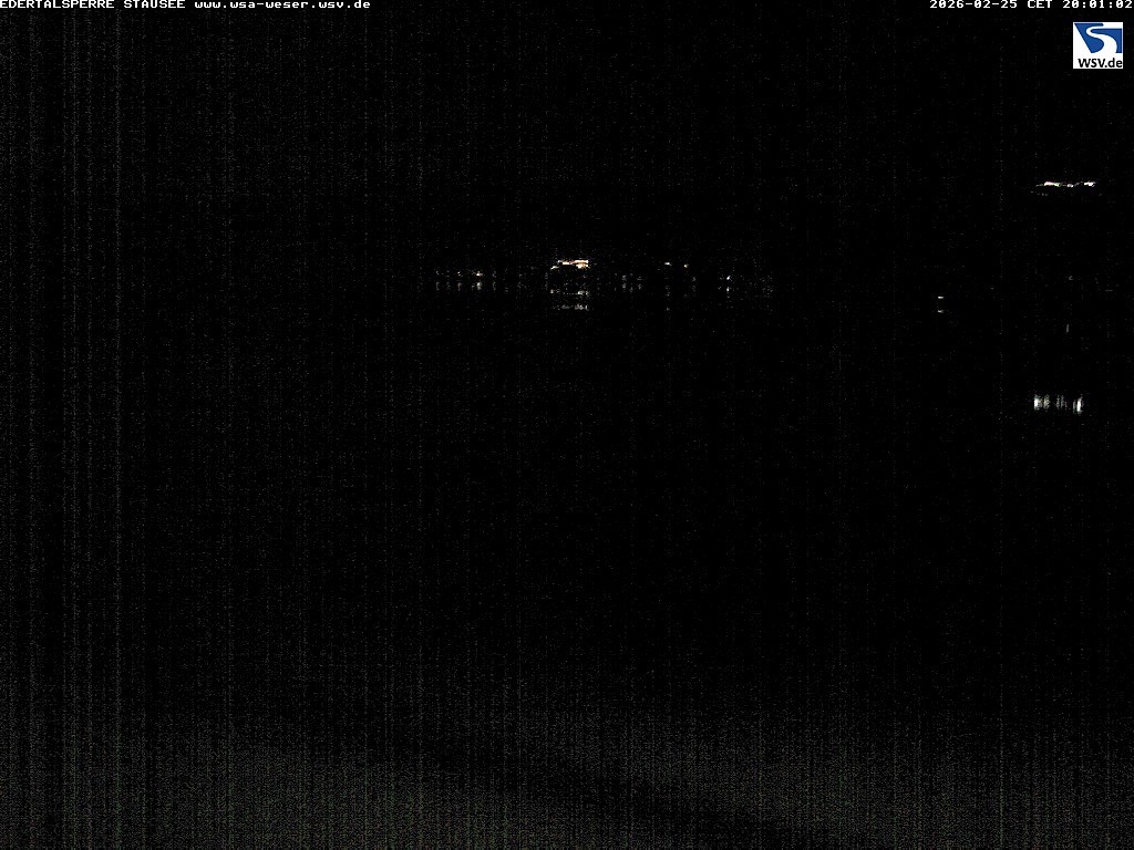 Archived image Webcam Lake Eder: View from Dam