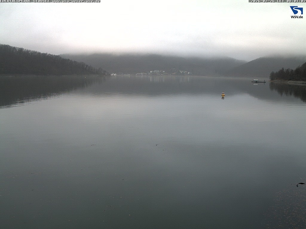 Archived image Webcam Lake Eder: View from Dam