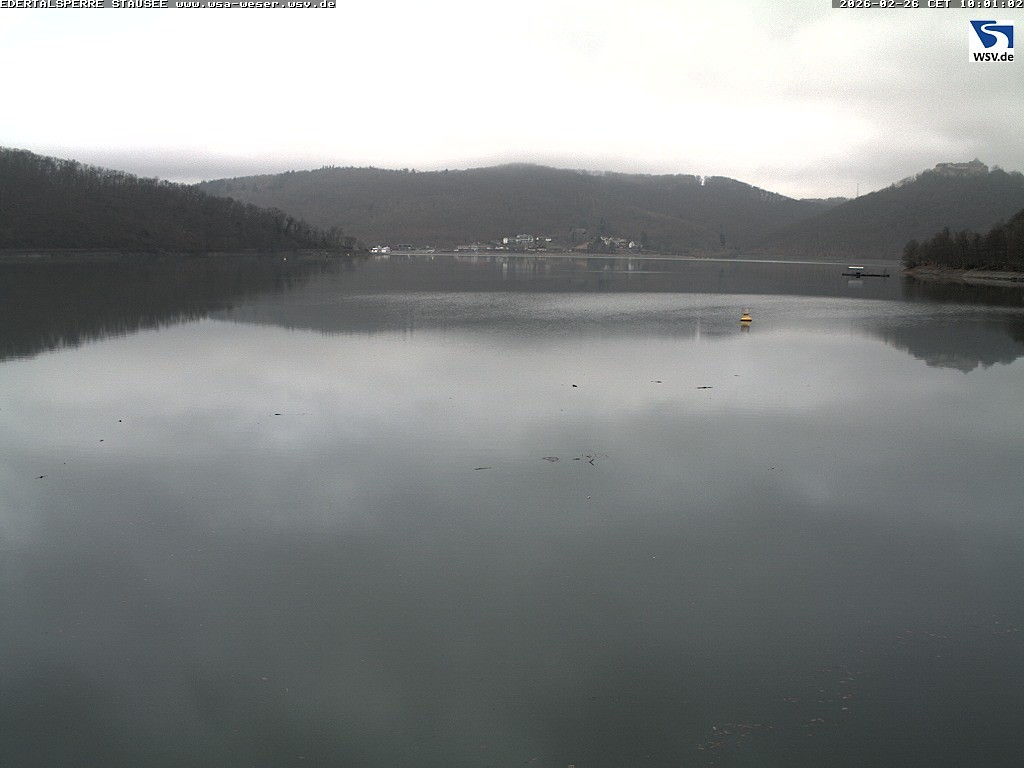 Archived image Webcam Lake Eder: View from Dam