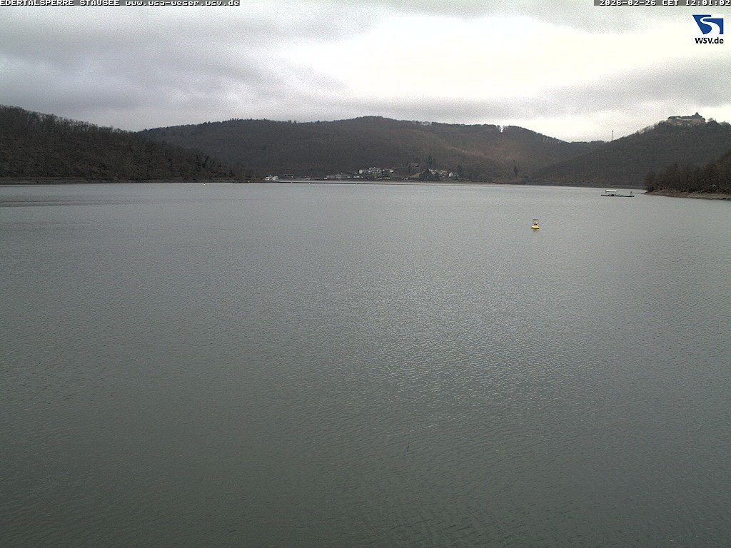 Archived image Webcam Lake Eder: View from Dam