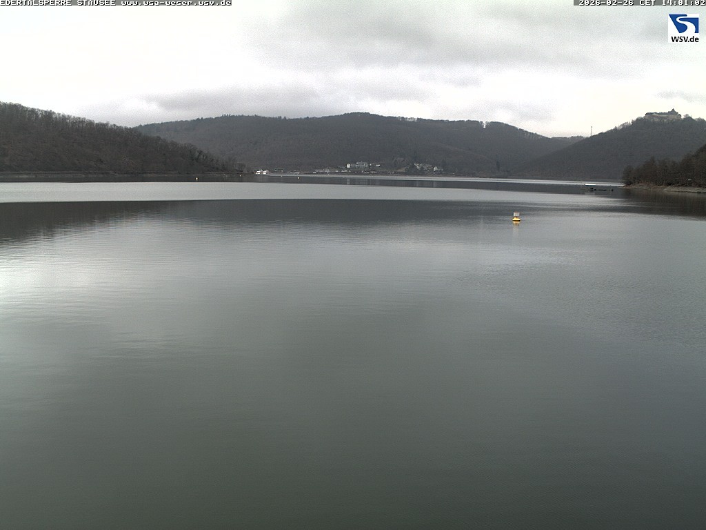 Archived image Webcam Lake Eder: View from Dam