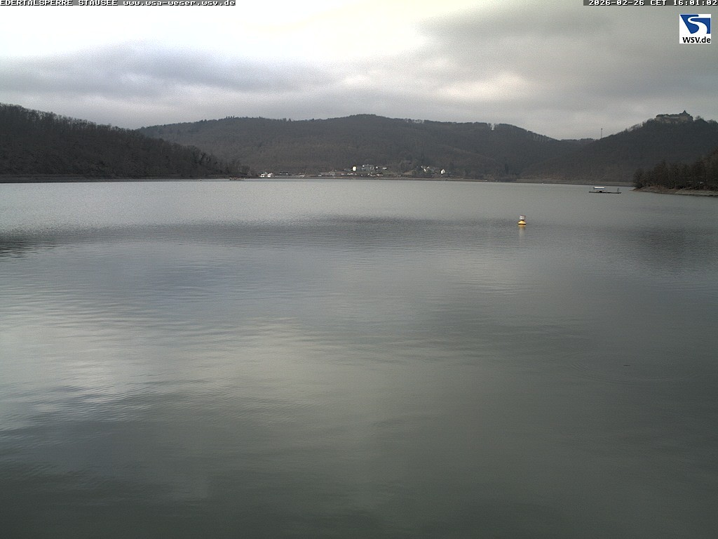 Archived image Webcam Lake Eder: View from Dam