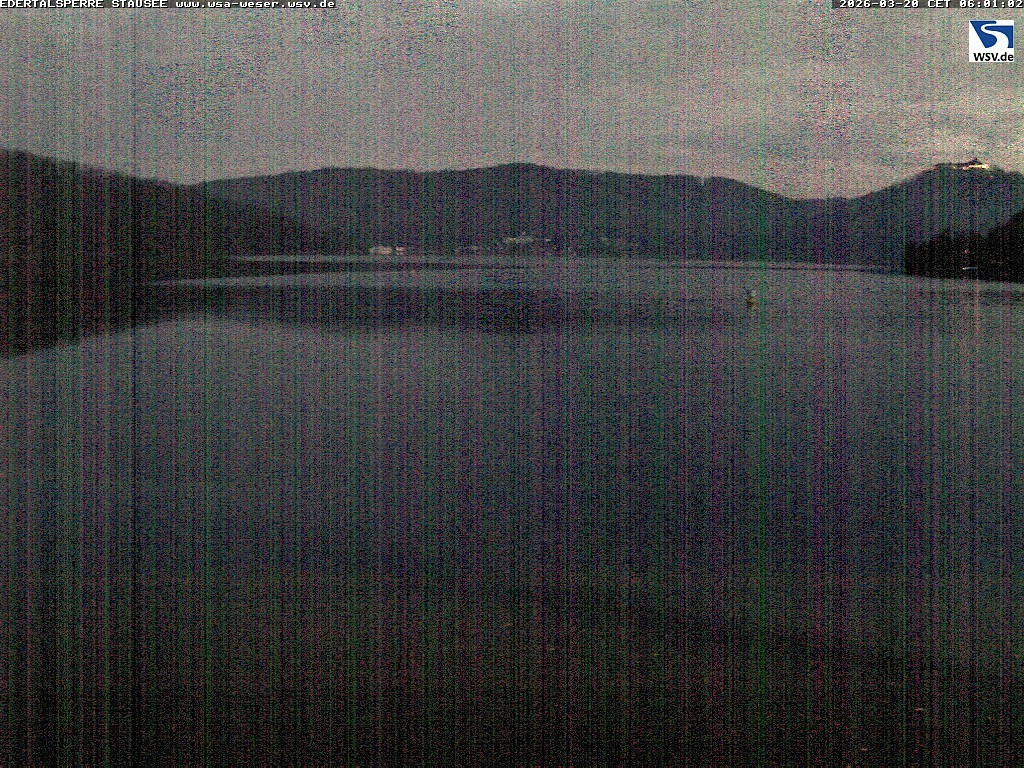 Archiv Foto Webcam Edertalsperre: Blick auf den Edersee