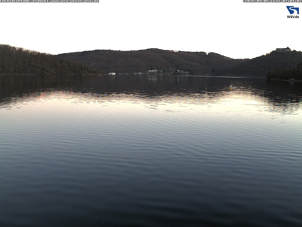 Archiv Foto Webcam Edertalsperre: Blick auf den Edersee