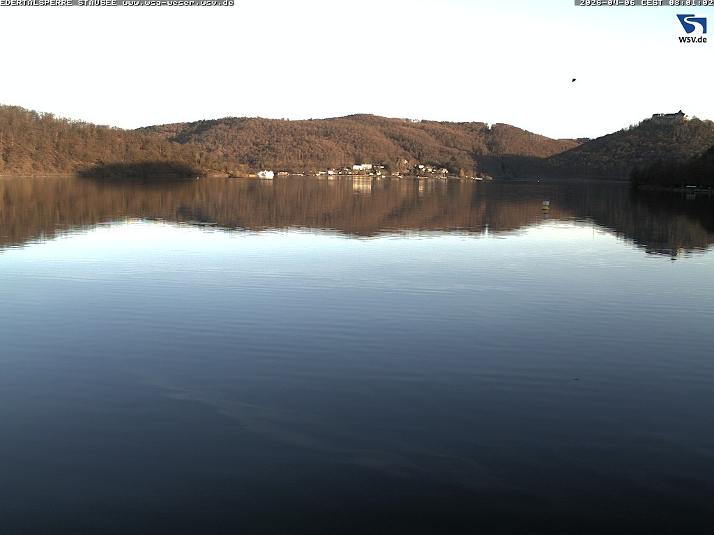 Archiv Foto Webcam Edertalsperre: Blick auf den Edersee