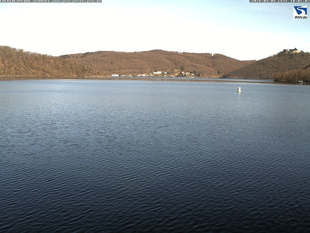 Archiv Foto Webcam Edertalsperre: Blick auf den Edersee