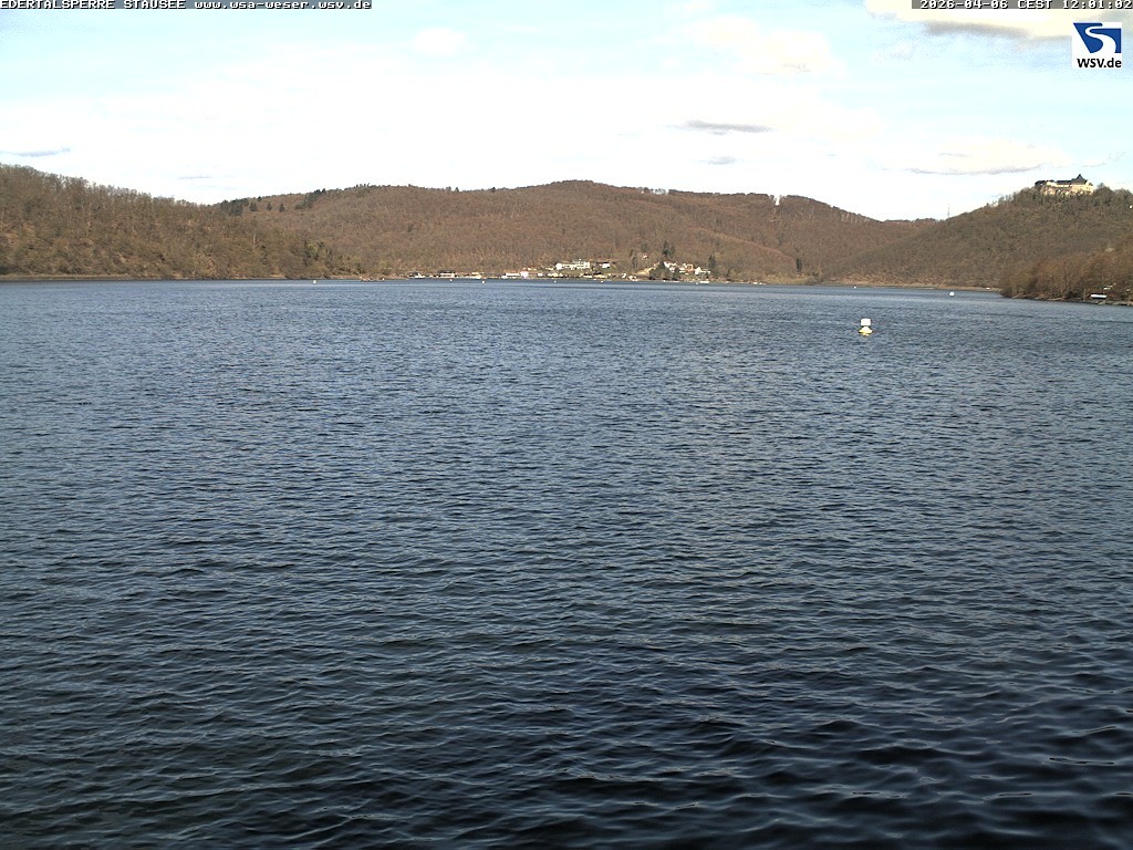 Archiv Foto Webcam Edertalsperre: Blick auf den Edersee