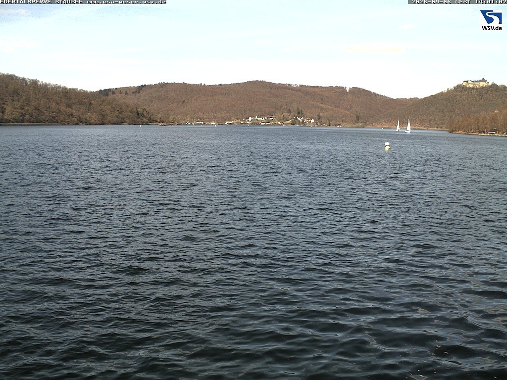 Archiv Foto Webcam Edertalsperre: Blick auf den Edersee