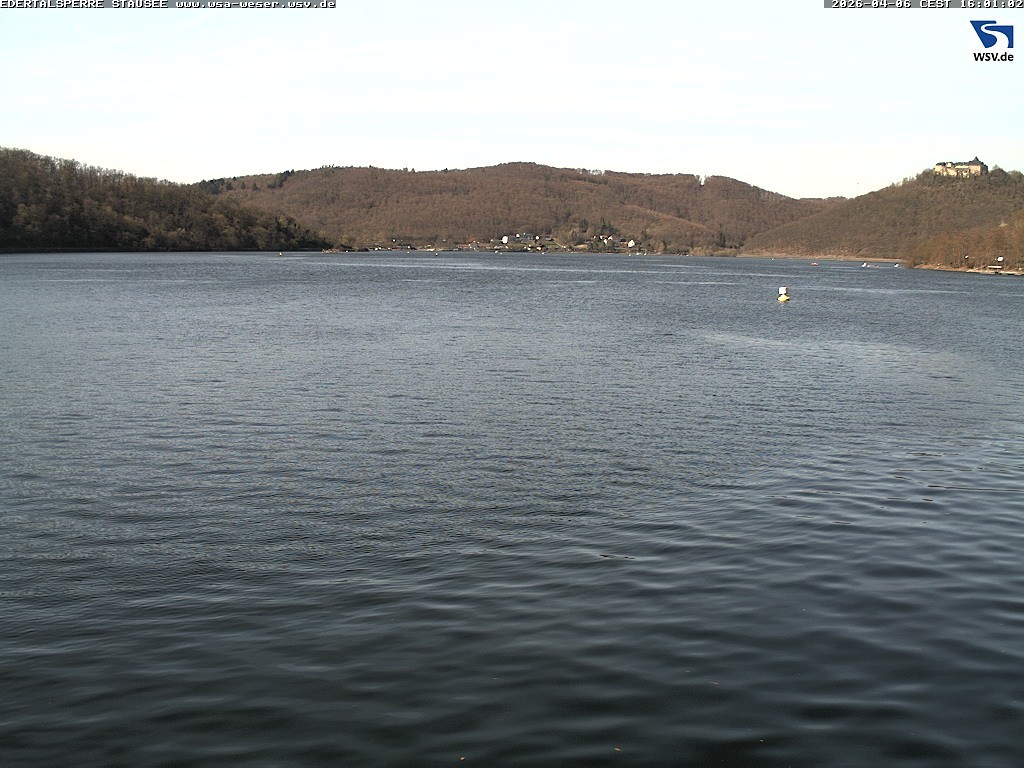 Archiv Foto Webcam Edertalsperre: Blick auf den Edersee