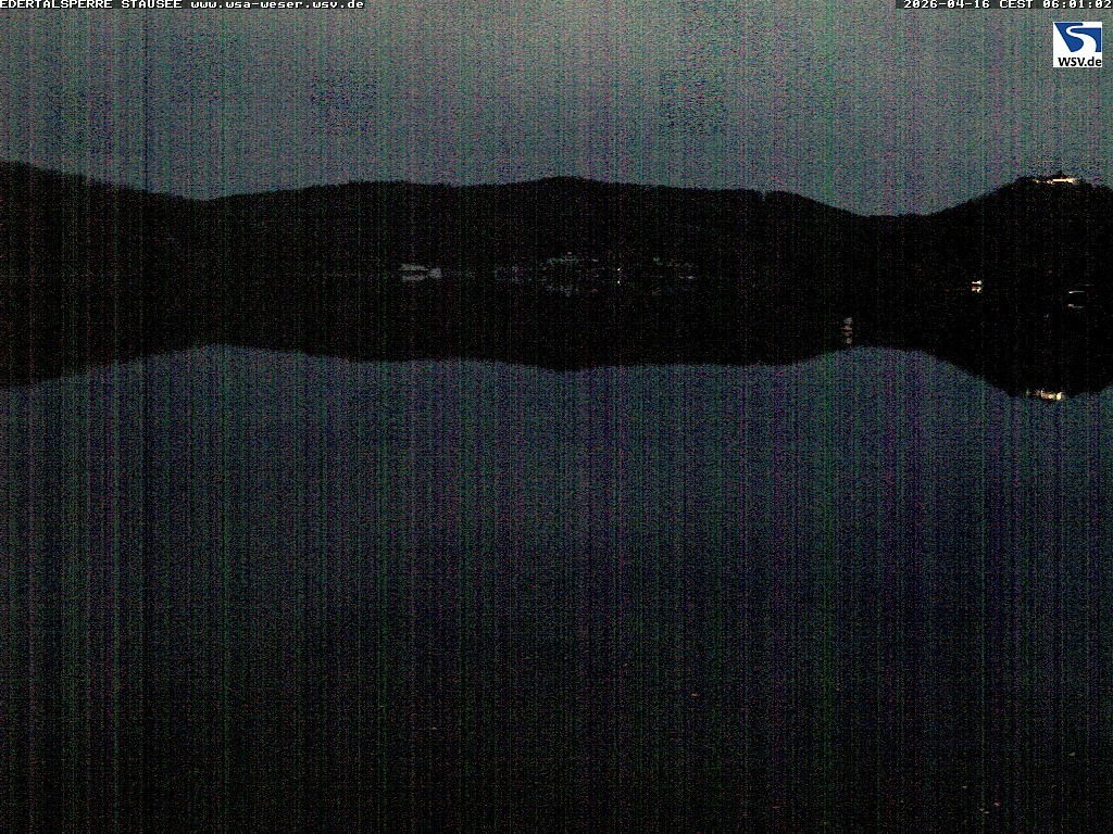 Archiv Foto Webcam Edertalsperre: Blick auf den Edersee