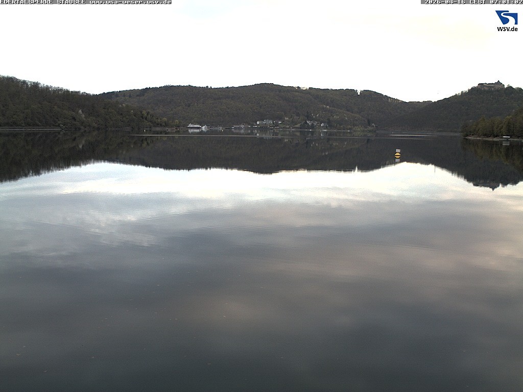 Archiv Foto Webcam Edertalsperre: Blick auf den Edersee