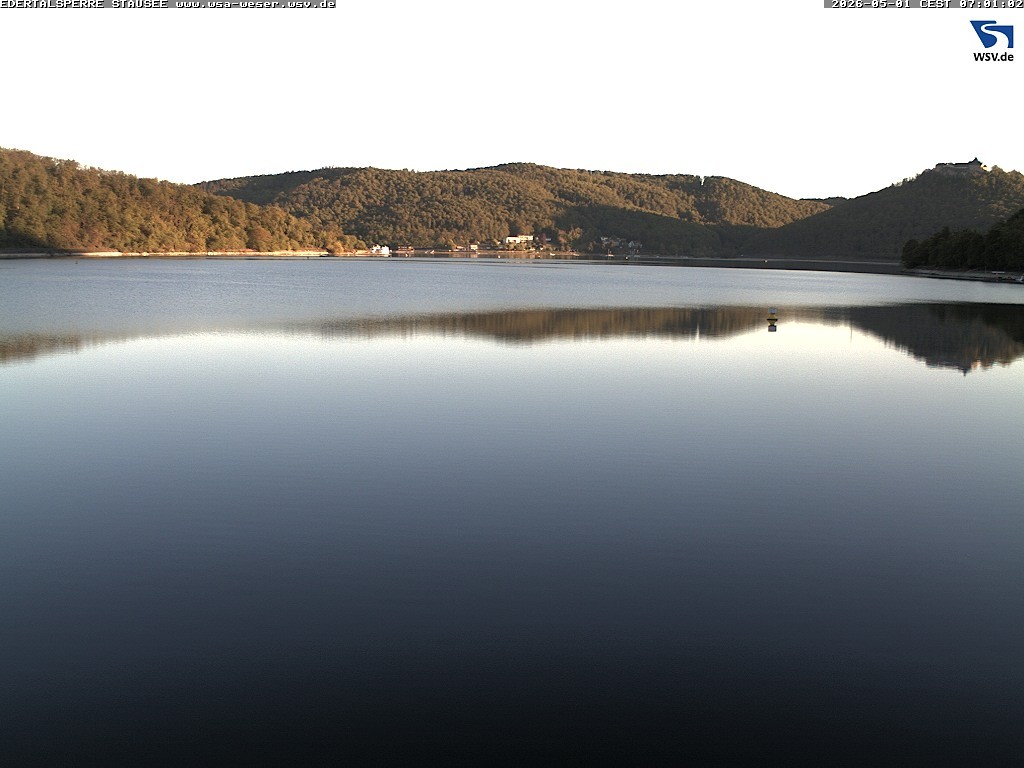 Archiv Foto Webcam Edertalsperre: Blick auf den Edersee