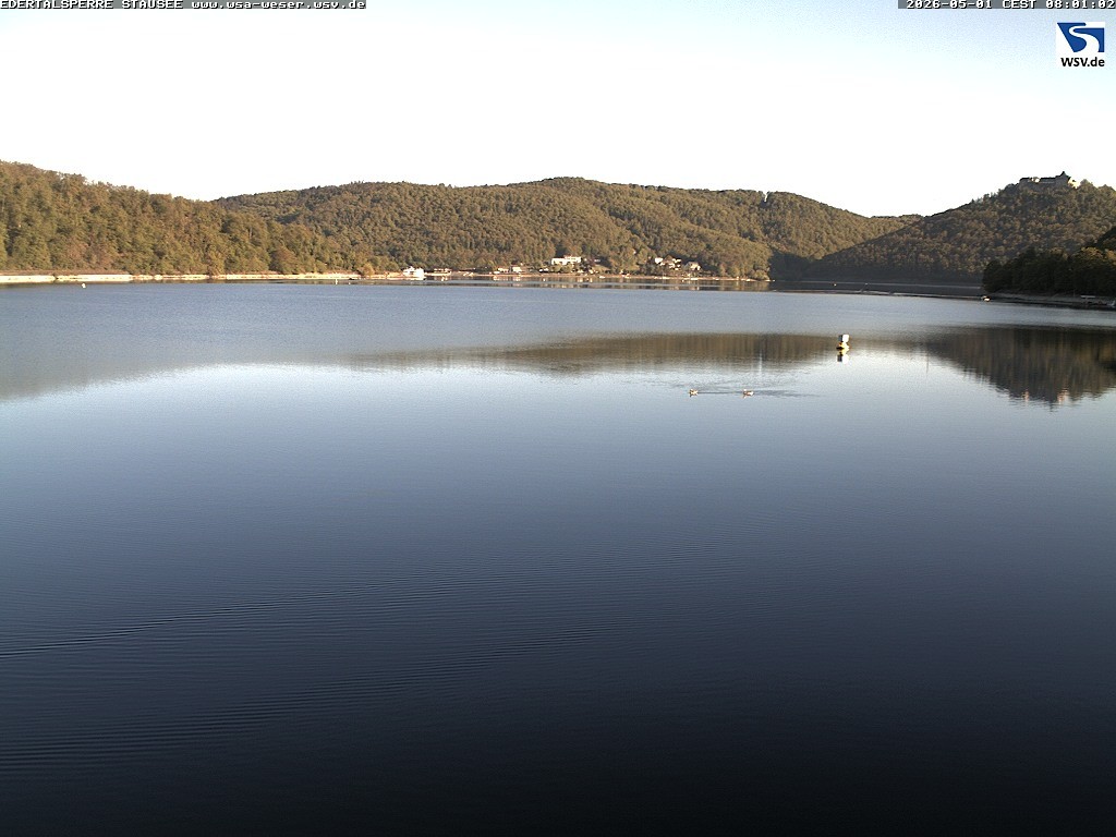 Archiv Foto Webcam Edertalsperre: Blick auf den Edersee