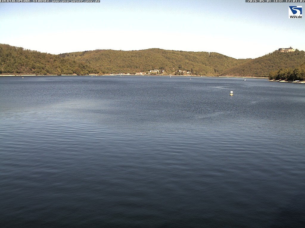 Archiv Foto Webcam Edertalsperre: Blick auf den Edersee