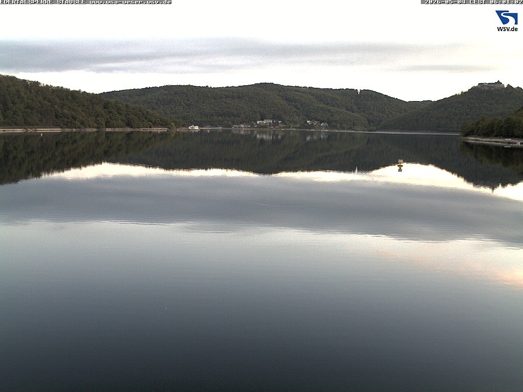 Archiv Foto Webcam Edertalsperre: Blick auf den Edersee