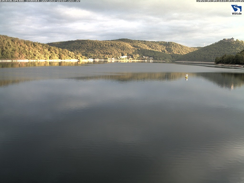 Archiv Foto Webcam Edertalsperre: Blick auf den Edersee