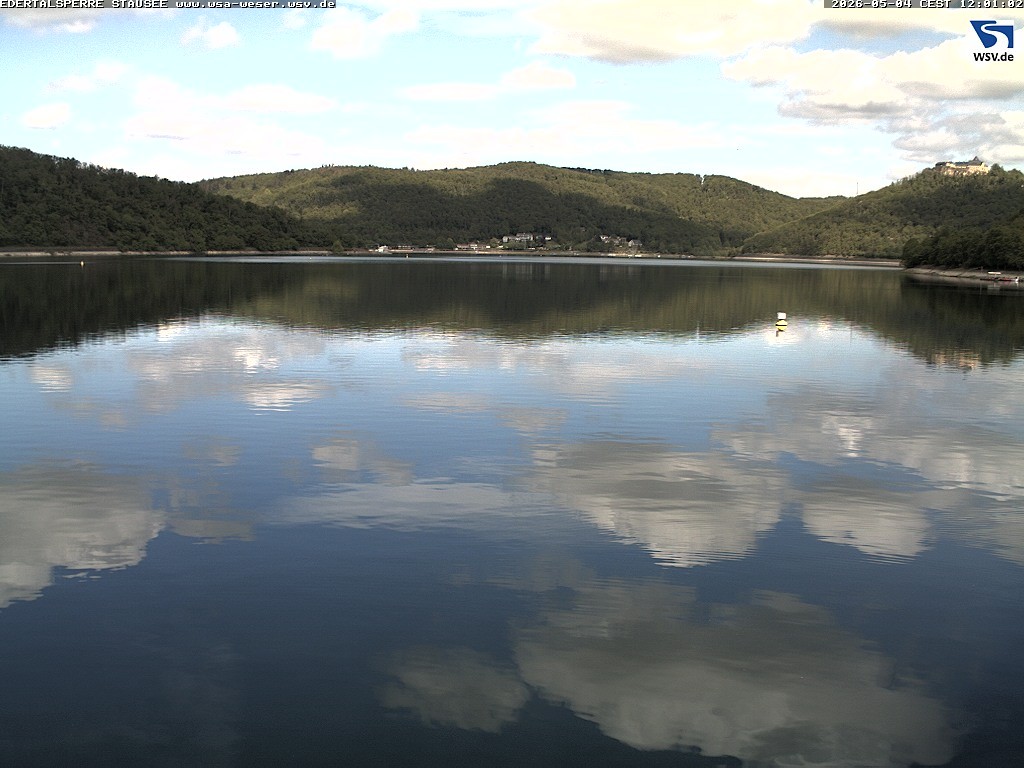 Archiv Foto Webcam Edertalsperre: Blick auf den Edersee