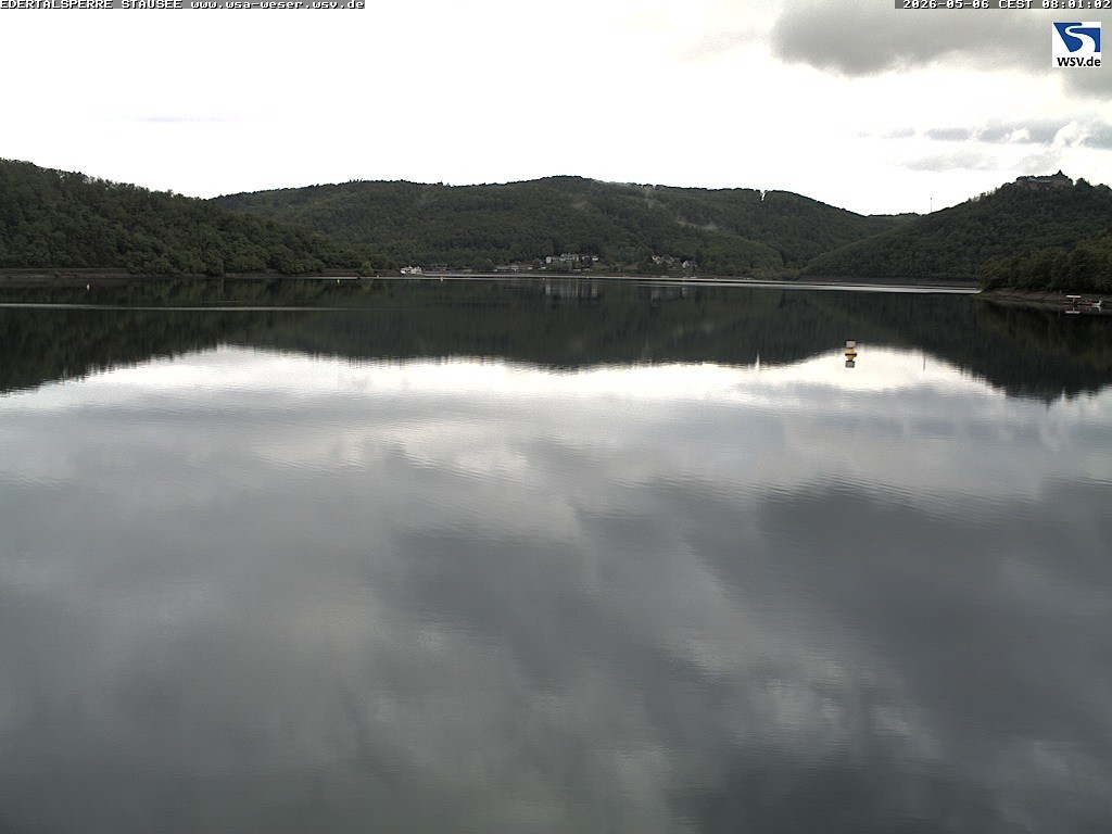 Archiv Foto Webcam Edertalsperre: Blick auf den Edersee
