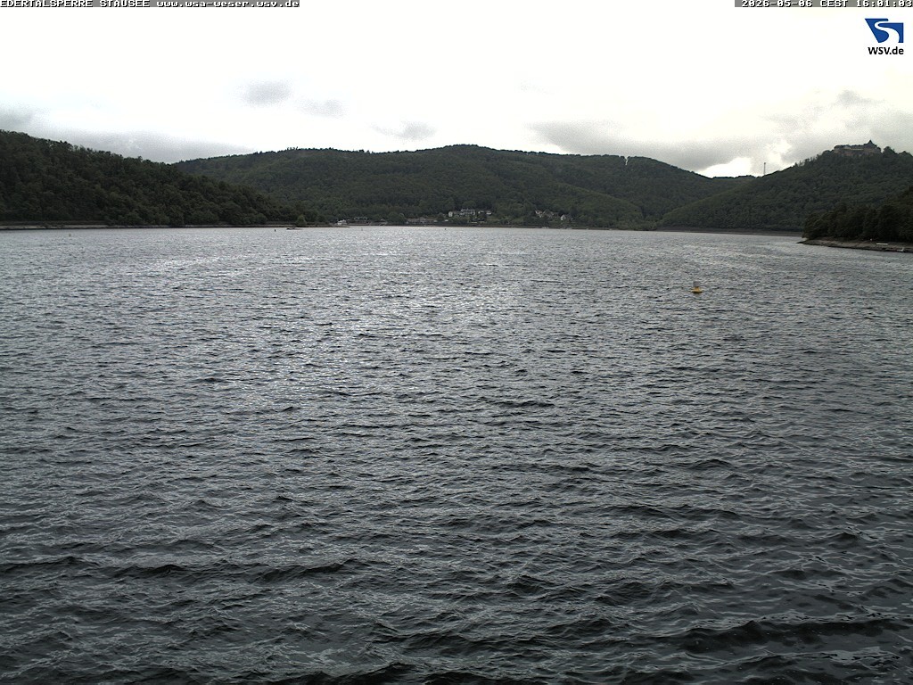Archiv Foto Webcam Edertalsperre: Blick auf den Edersee