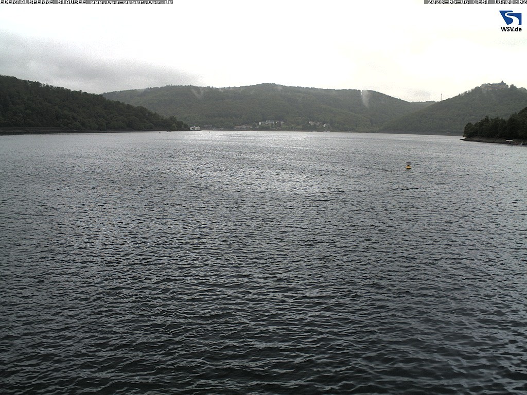 Archiv Foto Webcam Edertalsperre: Blick auf den Edersee