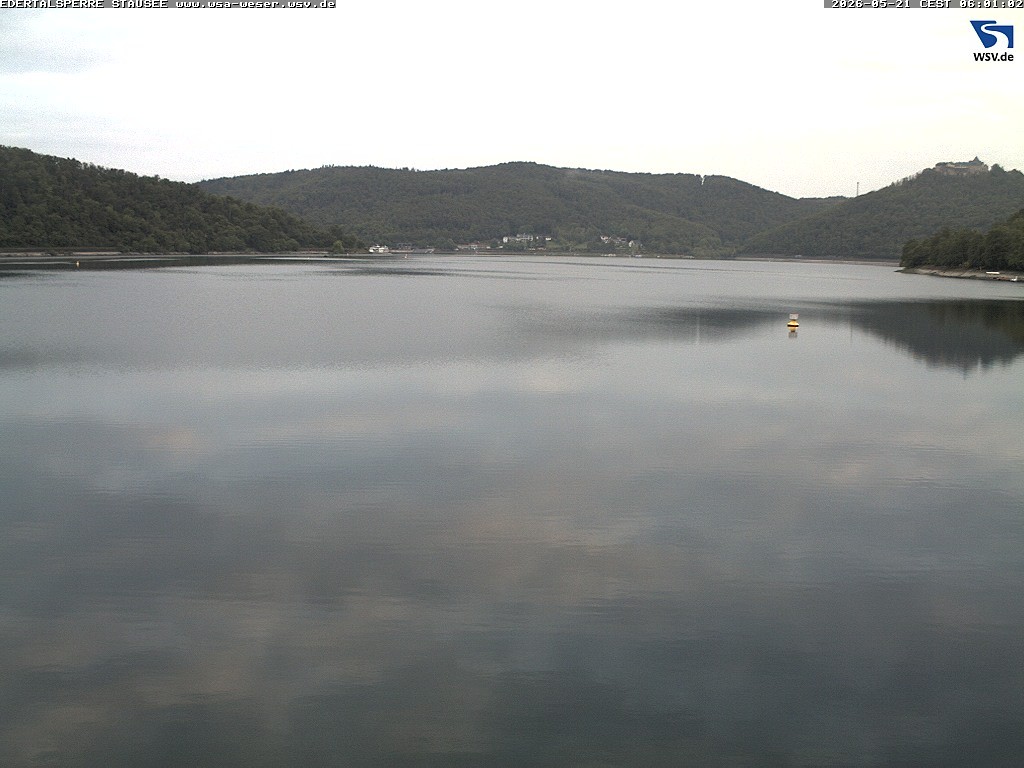 Archiv Foto Webcam Edertalsperre: Blick auf den Edersee