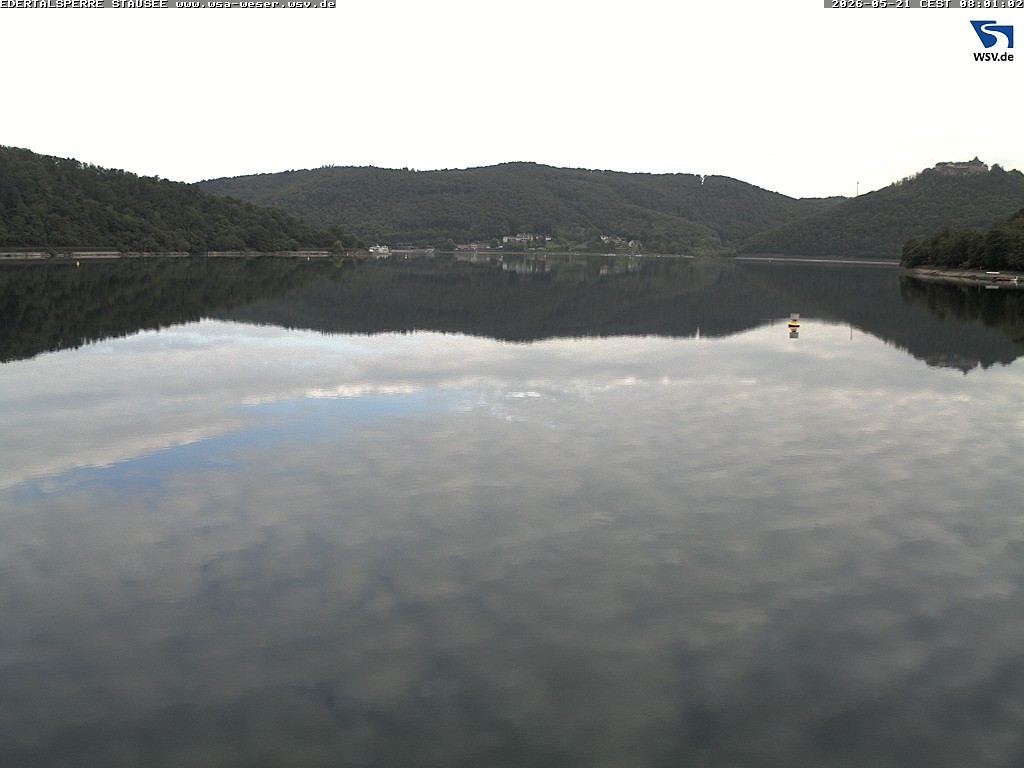 Archiv Foto Webcam Edertalsperre: Blick auf den Edersee