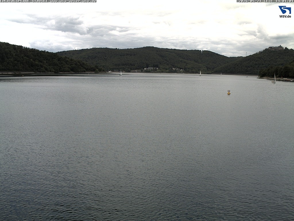 Archiv Foto Webcam Edertalsperre: Blick auf den Edersee