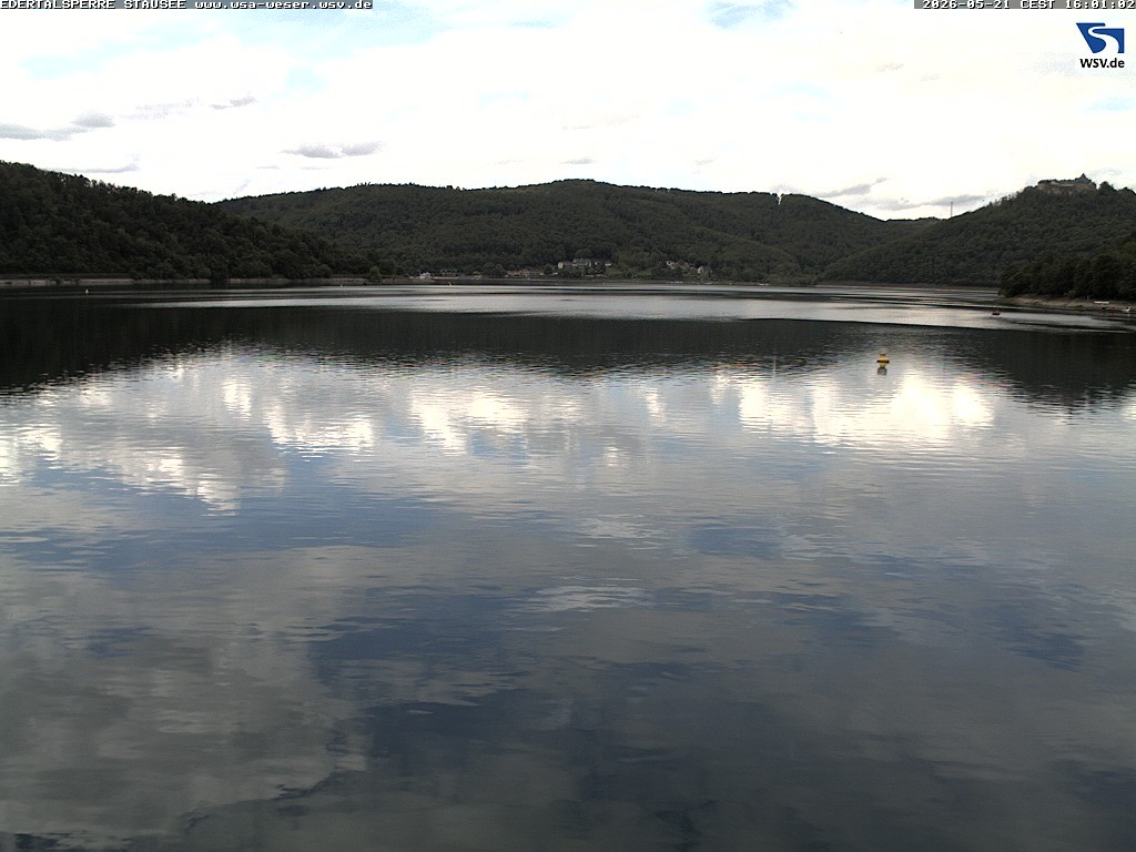 Archiv Foto Webcam Edertalsperre: Blick auf den Edersee