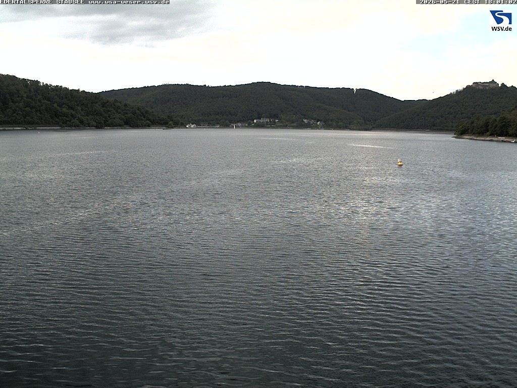 Archiv Foto Webcam Edertalsperre: Blick auf den Edersee