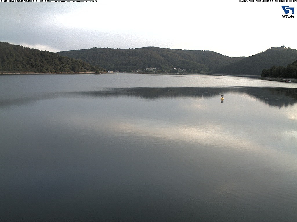 Archiv Foto Webcam Edertalsperre: Blick auf den Edersee