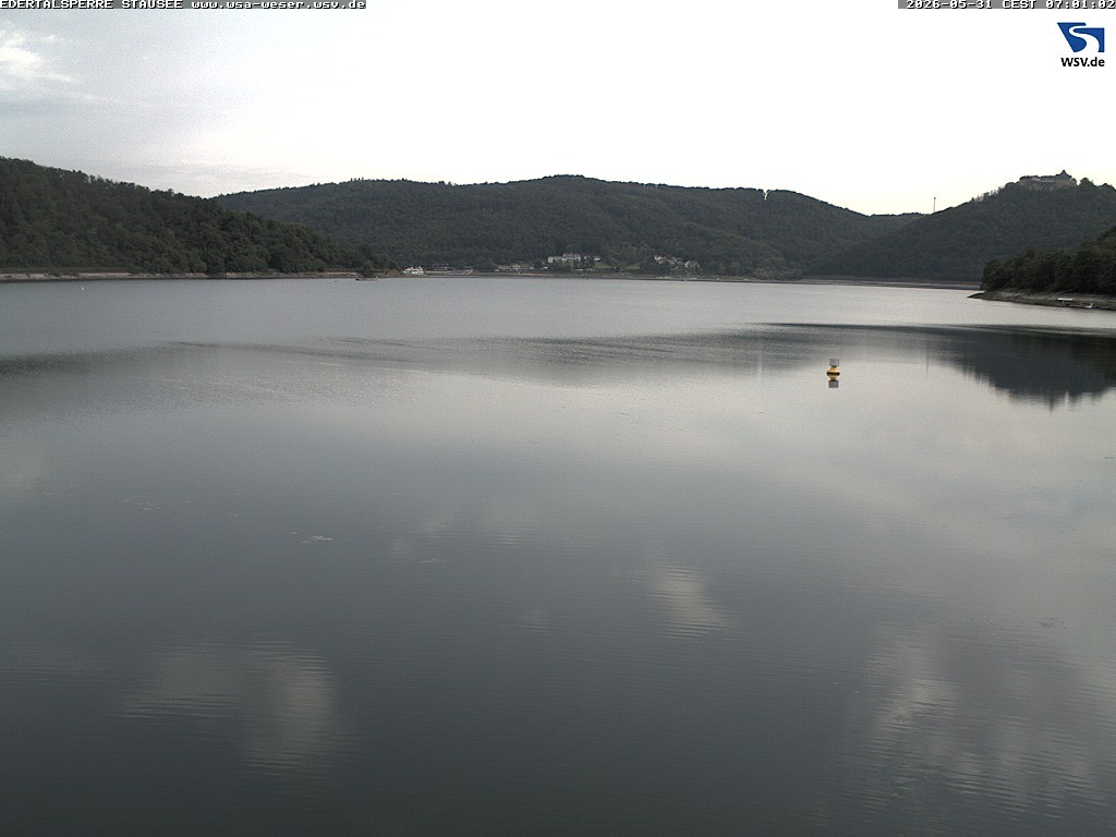 Archiv Foto Webcam Edertalsperre: Blick auf den Edersee