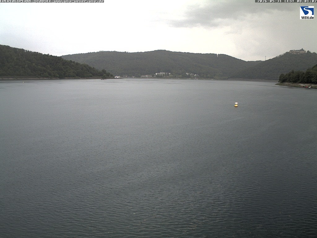 Archiv Foto Webcam Edertalsperre: Blick auf den Edersee