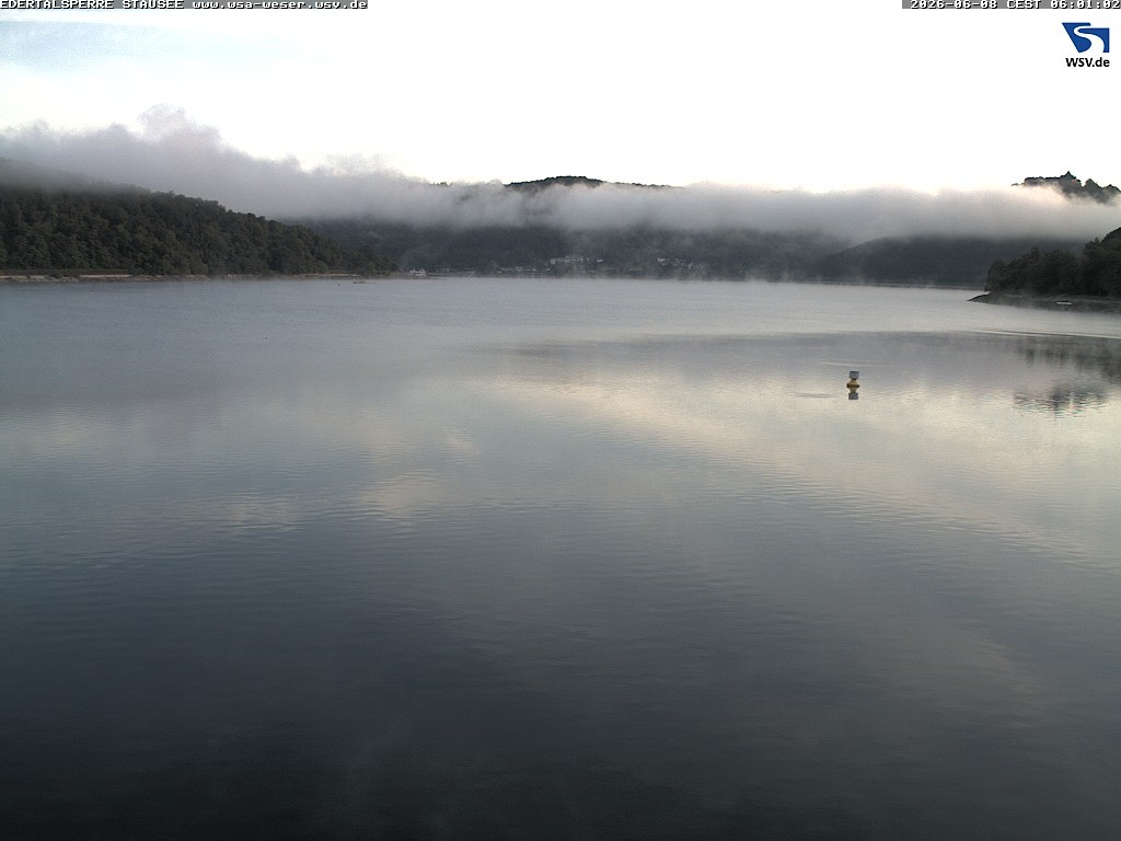 Archiv Foto Webcam Edertalsperre: Blick auf den Edersee