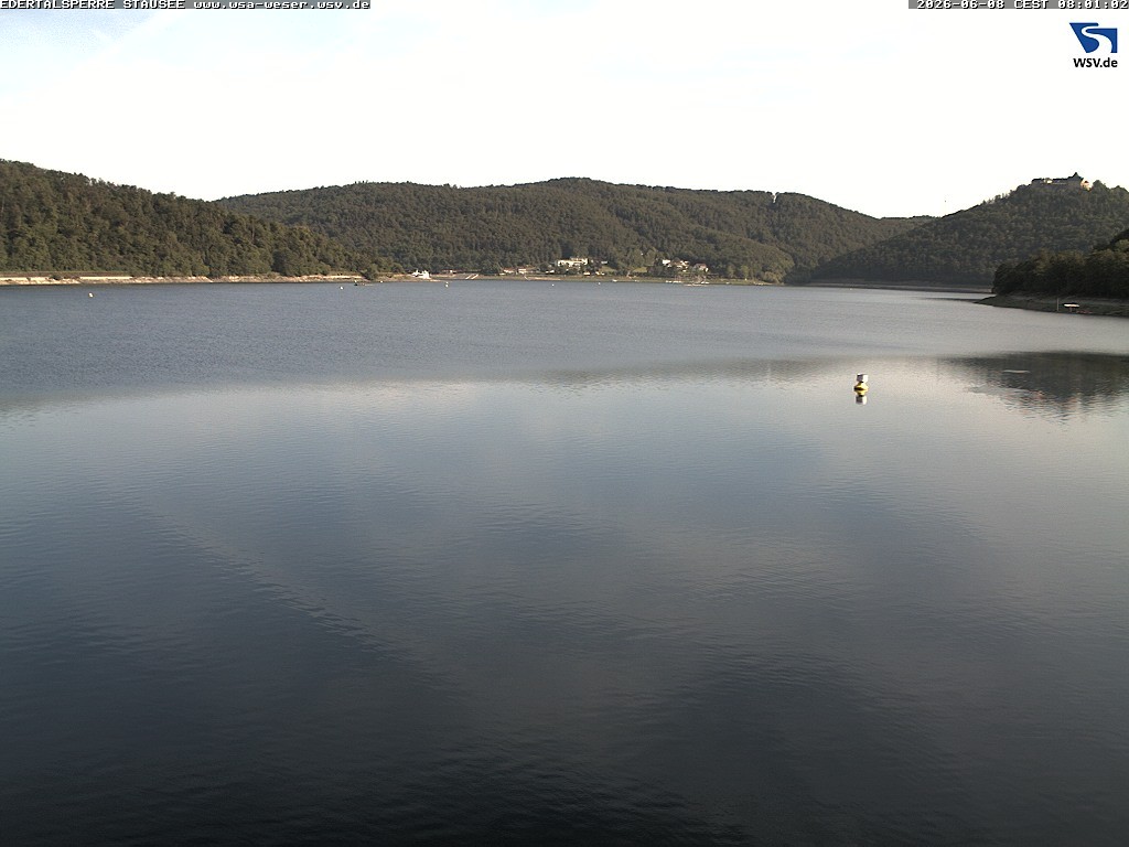 Archiv Foto Webcam Edertalsperre: Blick auf den Edersee